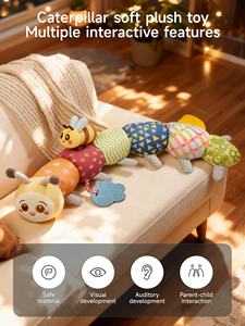 Tumama niños juguetes de peluche colorido abeja Sasa sonidos bebé sonajero juguete lindo oruga barriga tiempo temprano educativo bebé almohada Juguetes - Product Image 2