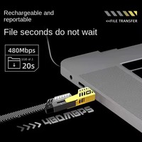 Kabel Pengisian Cepat dan Data 4 in 1 OEM, Kabel Pengisian Cepat USB C dari Logam Paduan Seng 60W PD, Supplier