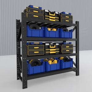 أرفف تخزين المرآب رف مستودع مخصص تتحرك أرفف معدنية مع عجلات - Product Image 1