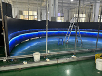 Module LED souple incurvé P1.86 haute définition 360° pour affichage vidéo mural, animations verticales, signalétique dynamique et publicités en intérieur