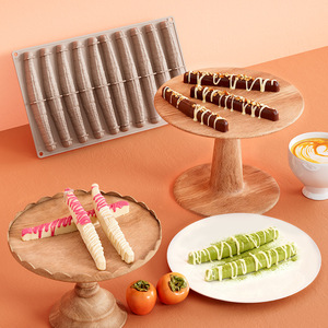Nouveau <span class=keywords><strong>moule</strong></span> en <span class=keywords><strong>silicone</strong></span> rectangulaire de qualité alimentaire, résistant au four, pour gâteau au chocolat, bonbons, pudding, mousse, style français, pour la cuisson. - Product Image 2