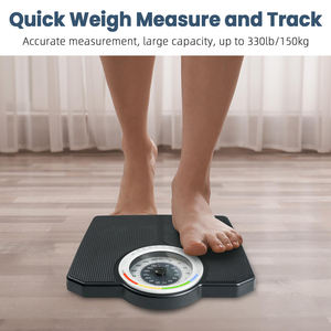 एंटी-स्लिप सतह ब्लैक मैकेनिकल स्केल बैटरी मुक्त पैमाने पर बीएमआई यांत्रिक वजन 180 किलोग्राम - Product Image 5