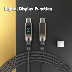 Câble USB-C vers USB-C 240W avec affichage LED, compatible avec la charge rapide PD, <span class=keywords><strong>cordon</strong></span> de charge pour <span class=keywords><strong>iPhone</strong></span> 18, Cbook Pro, Samsung - Product Image 3