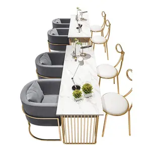 Modern Minimalist tarzı tırnak manikür masası ucuz manikür dükkanı masa ve sandalye setleri