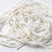 Bande d'étanchéité ronde en silicone mousse blanc, cordon en mousse de silicone éponge, élastique, étanche, taille personnalisée, fourni par l'usine