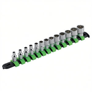 Jeu de douilles 624U S13, 13 pièces, métrique, en acier au chrome-vanadium, kit d'outils de réparation automobile - Product Image 2