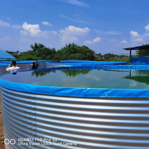 Tanque de Acero Galvanizado para Piscicultura al Aire Libre, Tecnología RAS, Capacidad de 1000L-500000L, para Cultivo de Peces y Camarones, Fábrica China - Product Image 1