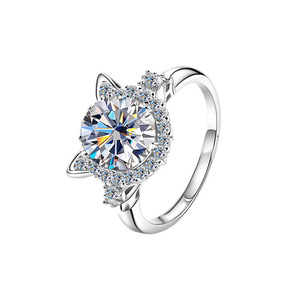 S925 anello gattino in argento a due carati, zampa bianca femminile, consigliato dal Live streaming di <span class=keywords><strong>Mo</strong></span> Sang Douyin, apertura - Product Image 6