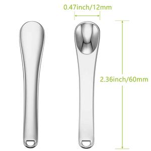Vente en gros de cuillères à crème cosmétique en métal personnalisées, spatules pour masque facial, 3 couleurs, fabricant de haute qualité - Product Image 2