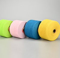 OE Wholesale Eco Friendly Open End Low Twist Recycled Cotton Blended Carded Yarn Ne0.5s-Ne30s 30 Colors for Knitting