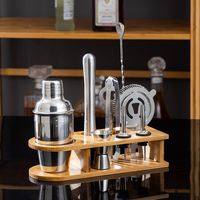 Kit de préparation de cocktails en acier inoxydable, ensemble d'accessoires pour cocktails, shaker à cocktails, kit de barman, ensemble cadeau pour cocktails