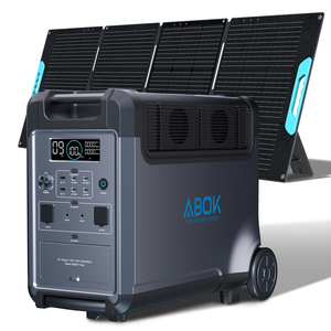 สถานีไฟฟ้าพกพา ABOK 3600W 3840Wh คลื่นไซน์บริสุทธิ์ แบตเตอรี่ LiFePO4 เครื่องกำเนิดไฟฟ้าพลังงานแสงอาทิตย์แบบพกพา ช่องเสียบ Type C ใช้ได้ทั้งภายนอกและภายในอาคาร - Product Image 6