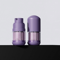 Flacon de recharge triple compartiment 5ml+5ml+5ml en PETG pour huiles essentielles, sérums et lotions – Contenant à trois chambres avec logo personnalisé – Flacon vide sans air