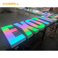 Enseigne LED RGB 3D Lumineuse Extérieure Personnalisée, Panneau Publicitaire sur Mesure avec Indice de Protection IP67