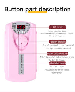 プレミアム静音ネイルポリッシングマシン 30000RPM ワイヤレス設計、プロ仕様充電式ドリル、スムーズな操作性 - Product Image 4