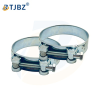 Collier de serrage métrique robuste en acier inoxydable 304, renforcé, réglable, de style européen, 41-47 mm, capacité de charge 15 Nm