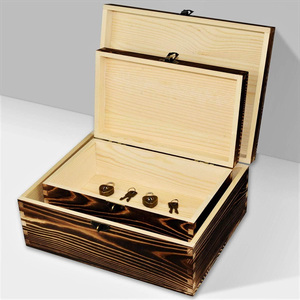 Caja <span class=keywords><strong>de</strong></span> recuerdo <span class=keywords><strong>de</strong></span> almacenamiento <span class=keywords><strong>de</strong></span> madera rústica Cofre del Tesoro con cerradura Tapa con bisagras Memoria Hobby Preservación Organizador <span class=keywords><strong>de</strong></span> archivo decorativo - Product Image 5