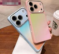 Coque de téléphone portable tendance avec lentille en cristal AR dégradé pour iPhone 17 Pro Max 16 15 14 13