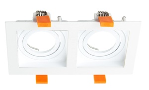 Fabrik-Bestseller SQ2-S Doppelkopf Rechteckiger Verstellbarer Gitter-Einbaustrahler COB Einbauleuchte Ring Aluminium-Fittings <span class=keywords><strong>Evolite</strong></span> - Product Image 4