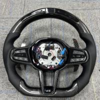 Volant sport en fibre de carbone personnalisé avec fonction de chauffage M6 pour BMW M3 G80 M4 G82 M5 F90 M8 X3m X4m X5m X6m G30 G20 G05