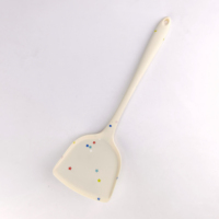 Vente en gros de spatules chinoises en silicone écologiques, résistantes à la chaleur, antiadhésives, extra longues, à motifs floraux, lavables au lave-vaisselle