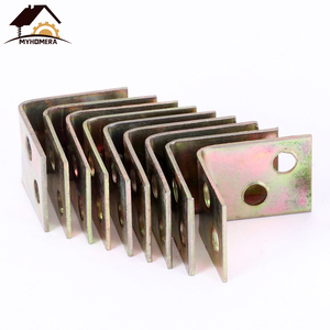 เหล็กฉากยึดมุม 8 รู แบบหนา รูปตัว L สำหรับเชื่อมต่อเฟอร์นิเจอร์ มุมฉาก 90 องศา ใช้เป็นตัวรองรับชั้นวาง - Product Image 2