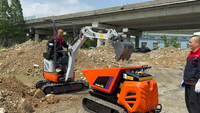 Antspower 2026 Mini-Raupenlader Hydraulischer Diesel-Mini-Kipper Transporter für Landwirtschaft Haushalt Bauwesen