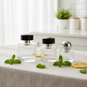 Upscale Magnetic Cap Glass Perfume Bottle Cylindrical Design 50ml Hot Stamping <b>Pump</b> Sprayer DIY Fragrance Kit - Product Image 6