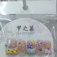 JIAZHIMU En gros Faux ongles artificiels faits main, formes ovale, carrée, cercueil et amande, faciles à poser pour la beauté