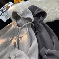 Nouvelle veste décontractée à capuche pour homme, style américain, tendance, doublée polaire, coupe ample, automne-hiver 2026