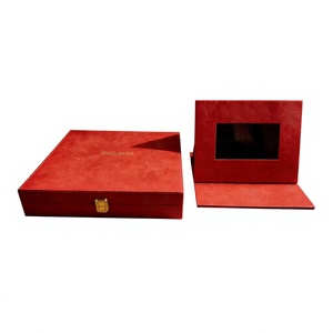 ผู้ผลิตที่ได้รับการรับรองมาตรฐาน CE ออกแบบการ์ดอวยพรวิดีโอสุดหรูพร้อมหน้าจอแสดงผล HD เสียง <span class=keywords><strong>MP3</strong></span> กล่องยกฝาเปิดได้ สำหรับโปรโมทแบรนด์ - Product Image 1