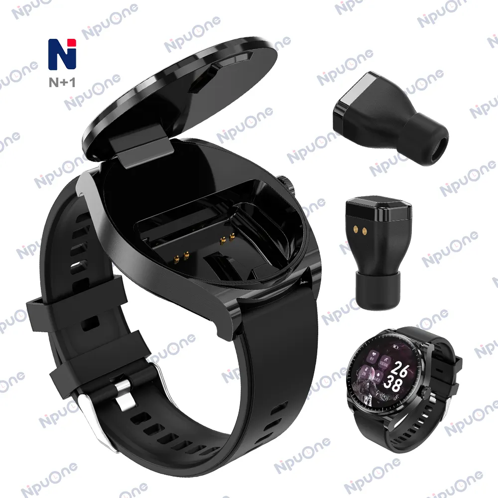 2024 Innovación especial Llamada Negro X7 Reloj inteligente Auriculares Reloj 2 en 1 Auriculares para HUAWEI