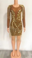 Robes de Bal Luxe à Paillettes et Strass, Mini Robe de Cocktail Sexy pour Banquet, Robes de Soirée Formelles Taille Plus Femme pour Mariage et Anniversaire