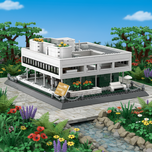 Juguetes de Construcción de Edificios Emblemáticos, Villa Savoye de París, Francia, Vista de la Calle, Juguete Educativo de Bloques de Construcción de Plástico ABS, Regalo - Product Image 1