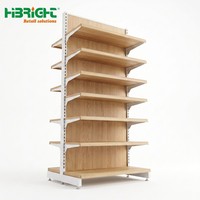 Étagère de présentation robuste en métal Highbright HBE-SR pour supermarché, 6 étagères solides, antidérapante, autoportante, installation rapide, époxy