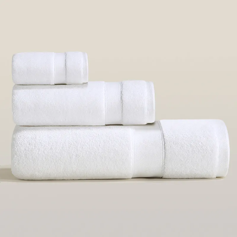 Custom logo towel set 100% cotton super thick absorbent bathroom towel set gift 5 star bath towel sets