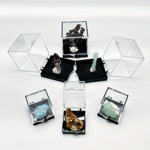 Tùy Chỉnh Vuông PS Nhựa Hộp Hiển Thị Cho Mẫu Khoáng Sản Nguyên Liệu Tự Nhiên Đá Trường Hợp Lưu Trữ Với Nắp Pha Lê Hiển Thị Trường Hợp Chủ - Product Image 6