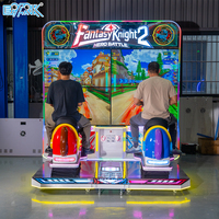 Fantasy Knight 2 Machine d'arcade de course de chevaux, simulateur de conduite à deux joueurs pour opérateurs d'arcades de centres commerciaux et de parcs de loisirs