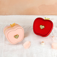 2025 saint valentin motif carré Style romantique pomme forme cordon fermeture imprimé tiroir bijoux emballage boîte tactile