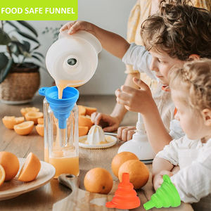 Mini funil dobrável de silicone para cozinha de qualidade alimentar, funil pequeno dobrável para transferência de líquidos e pós - Product Image 6
