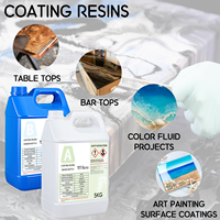 Revêtement époxy super brillant résistant aux rayures, résine époxy transparente à très faible teneur en COV pour table, comptoir, marbre, dessus de bar, travail du bois