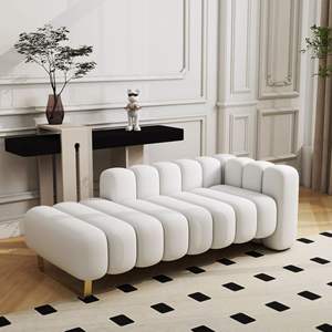 Modern Velvet Upholstered Bench Chaise Lounge <b>Shoe</b> Stool Comfortable Bedroom Furniture - Product Image 1