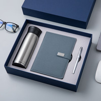 Coffret cadeau d'affaires A5 Carnet en PU Tasse isotherme Stylo métallique Clé USB Haut de gamme Personnalisation d'entreprise LOGO Vente en gros