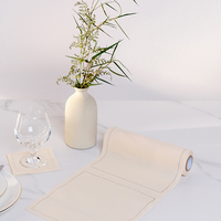 Napperons jetables modernes en coton tissé, grand format, à rayures, personnalisables pour la maison, les mariages, les banquets et les restaurants
