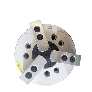 Mandrin hydraulique à 3 mors, creux, à grand déplacement, corps en fonte, standard pour tour CNC - Product Image 1