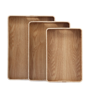 Japanese Style Rectangular Ash Wood <b>Tray</b> Solid Color For Coffee <b>Tea</b> Hotel Serving <b>Trays</b> - Product Image 2