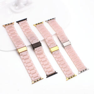 Correa de reloj de cerámica de lujo en naranja, blanco, rosa, amarillo, correa de resina transpirable, hebilla de acero inoxidable de 20mm, compatible con reloj inteligente - Product Image 2