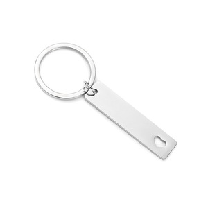 Vente en gros de porte-clés personnalisés en acier inoxydable, forme rectangulaire, vierges, gravables au laser, légers, diverses couleurs, métal tendance - Product Image 4
