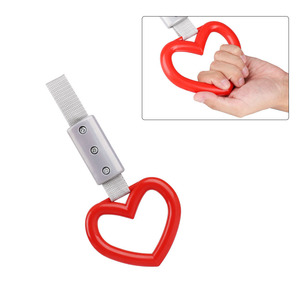 Heart-shaped Car Warning <b>Pull</b> Ring Blue Plastic Door Mount Handle Traffic Safety Accessory - Product Image 4