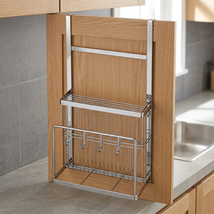 ชั้นวางเขียงครัวทันสมัย ที่วางมีด ที่วางเขียง สแตนเลสชุบโครเมียม - Product Image 3